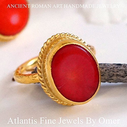 Certified cultured RED CORAL (MOONGA) 9.25 Ratti ADJUSTABLE Panchdhatu Ring  for MEN N BOYS